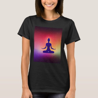 Camiseta Garota de Ioga Mulher Saudação Solar Meditação Cha