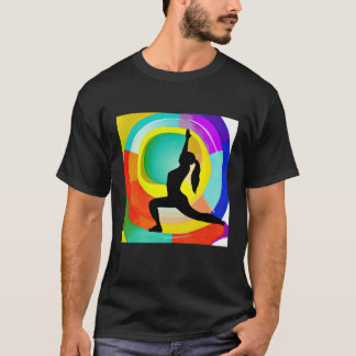 Camiseta Garota de Ioga Mulher Saudação Solar Meditação Cha
