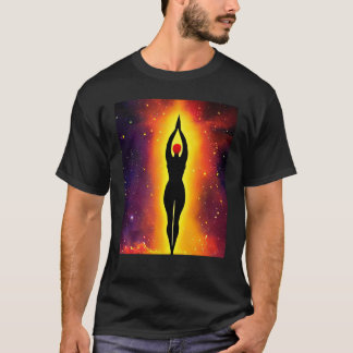 Camiseta Garota de Ioga Salutação Solar Feminina Meditação 