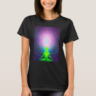 Camiseta Garota de Ioga Salutação Solar Feminina Meditação