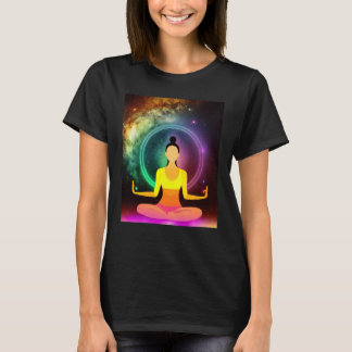 Camiseta Garota de Ioga Salutação Solar Feminina Meditação 
