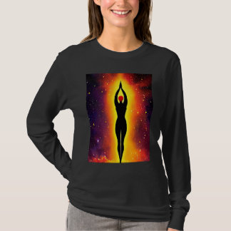 Camiseta Garota de Ioga Salutação Solar Feminina Meditação