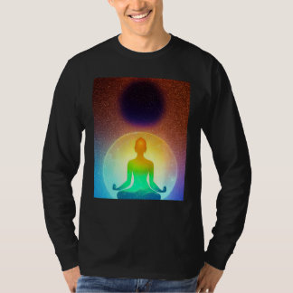 Camiseta Garota de Ioga Salutação Solar Feminina Meditação