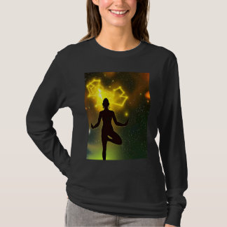 Camiseta Garota de Ioga Salutação Solar Feminina Meditação 