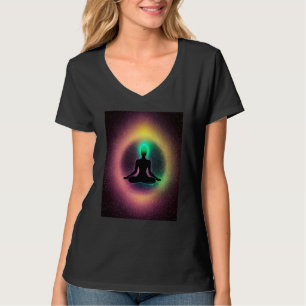 Camiseta Garota de Ioga Salutação Solar Feminina Meditação