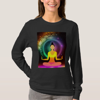 Camiseta Garota de Ioga Saudação Solar Feminina Meditação C