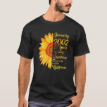 Camiseta Garota de janeiro de 2002 TShirt 21 Anos de idade<br><div class="desc">Rapariga De Janeiro De 2002 Thirt 21 Anos aniversário de 21 anos Gift.</div>