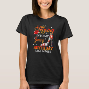 Camiseta Garota De Janeiro Entrando No Meu Feliz Aniversári