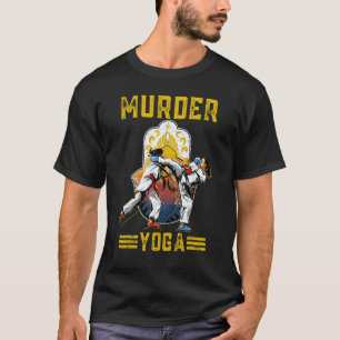 Camiseta Garota de Meditação Praticando Chute de Caratê Ass