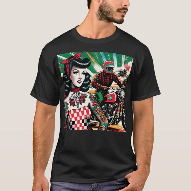 Camiseta Garota de Motocicleta (Frente)