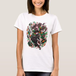 Camiseta Garota de Música Gen Z Rock Guitar DJ Estética M