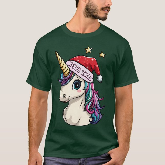 Camiseta Garota de Natal dos Unicórnios (Frente)