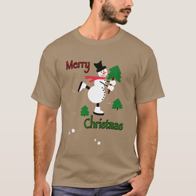 Camiseta Garota de neve de Natal (Frente)