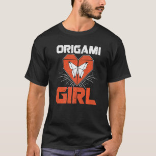 Camiseta Garota de Origami Dobra de Papel Esquadrão de Orig