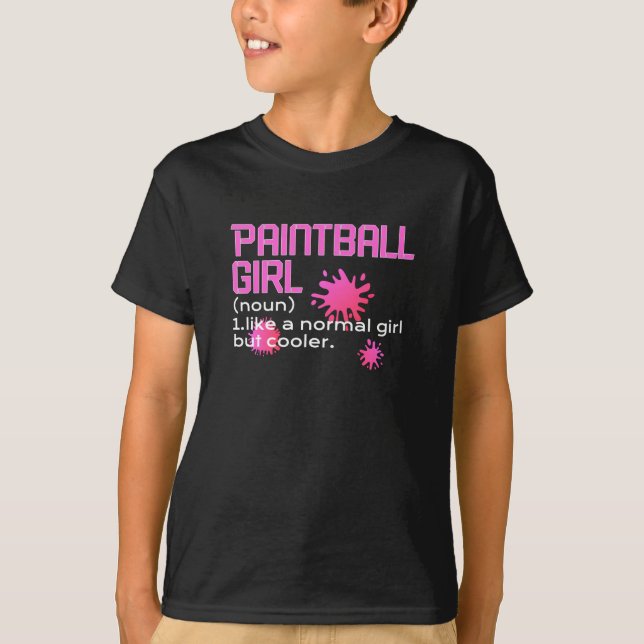 Camiseta garota de paintball como uma garota normal, mas le (Frente)