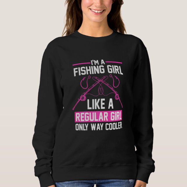 Camiseta Garota De Pesca Como Uma Rapariga De Peixe (Frente)