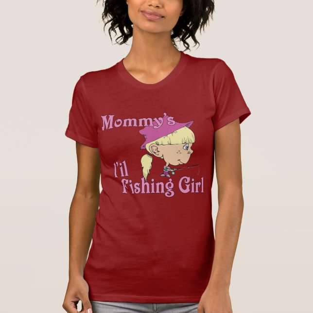 Camiseta Garota de Pesca mamãe (Frente)