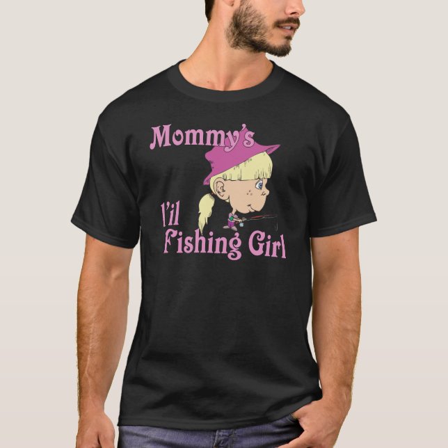 Camiseta Garota de Pesca mamãe (Frente)