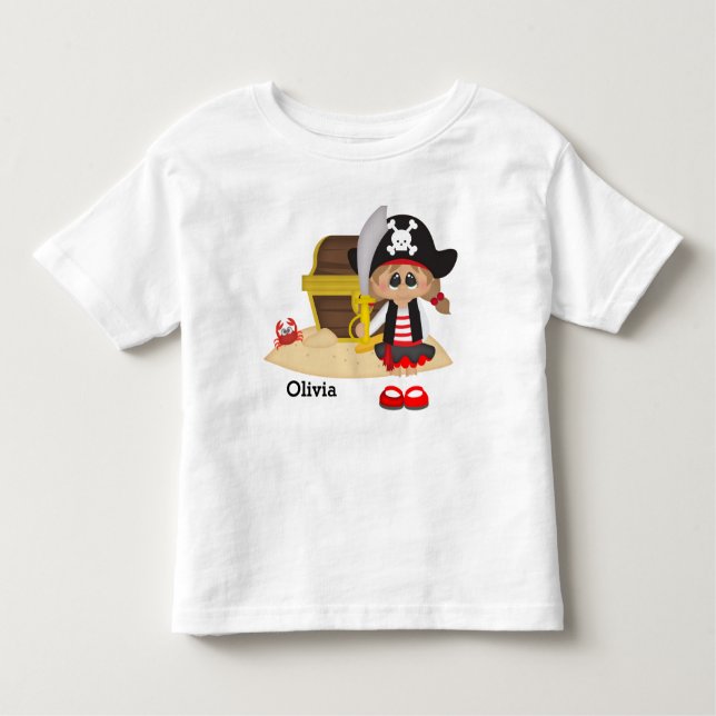Camiseta Garota de Pirata Bonita (Frente)