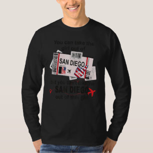 Camiseta Garota de San Diego Cartão de Embarque de San Die