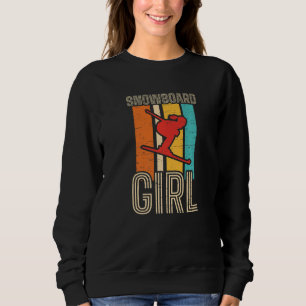 Camiseta Garota de Snowboard Esportes de Inverno Esquiador
