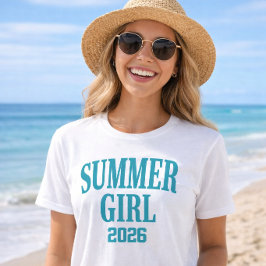 Camiseta Garota de Verão 2026 Moda Tendência