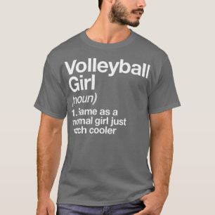 Camiseta Garota de Voleibol Definição Engraçada Esportes Sa