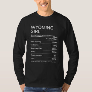 Camiseta Garota de Wyoming Engraçada Cidade Natal Michigan