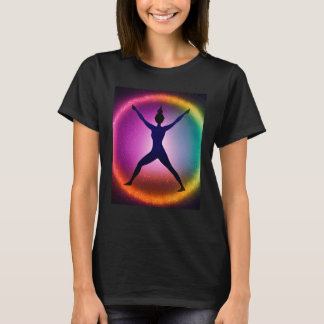 Camiseta Garota de Yoga Salutação Solar Feminina Meditação 