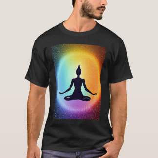 Camiseta Garota de Yoga Salutação Solar Feminina Meditação