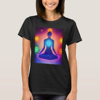 Camiseta Garota de Yoga Saudação Solar Feminina Meditação C