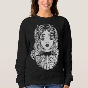 Camiseta Garota Diabólica Gótica Satanista Gótico Oculto Oc