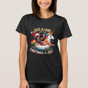 Camiseta Garota Divertida Unicórnio Apenas Uma Garota Que A