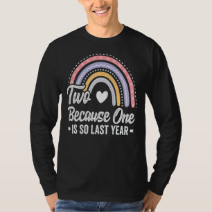 Camiseta Garota do 2º segundo aniversário, de 2 anos, corcu