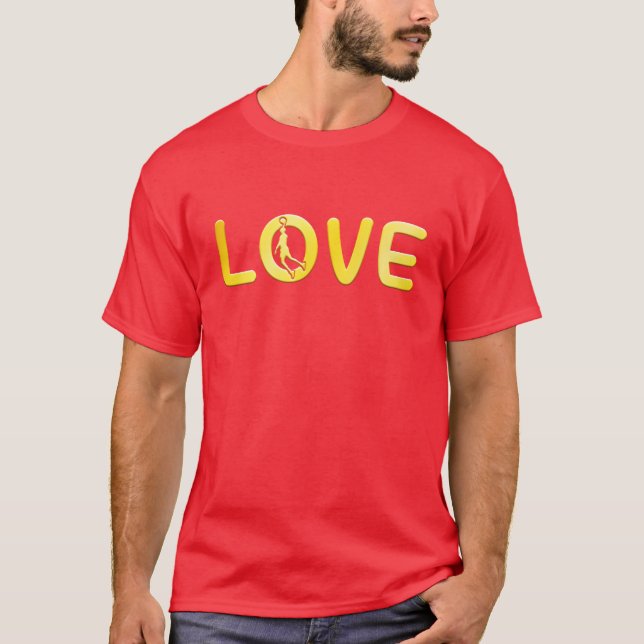Camiseta garota do amor de basquete (Frente)