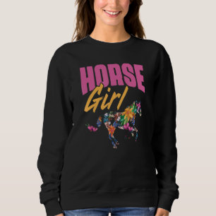 Camiseta Garota do Cavalo Cavaleiro Correndo Cavalo Fazendo