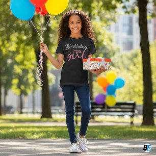 Camiseta Garota do Dia do Nascimento Elegante e Atrativa