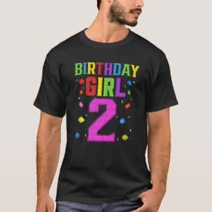 Camiseta Garota do Edifício Bloco de segundo aniversário Bo