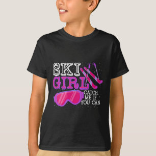Camiseta Garota do Esqui Me Pegue Se Você Puder - Presentes