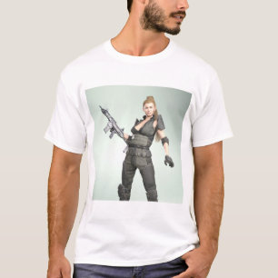 Camiseta Garota do Exército 4 - Impressão de Arte