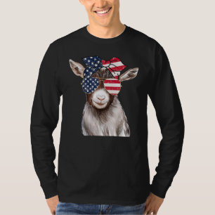 Camiseta Garota Do Fazendeiro De Caprinos 4 De Julho Usa Fl