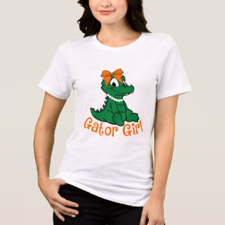 Camiseta Garota do Jacaré Laço Laranja Fofo Estética do Jac