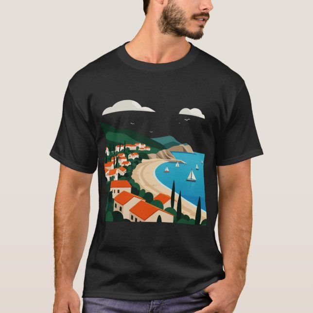 Camiseta Garota do mar e da praia (Frente)