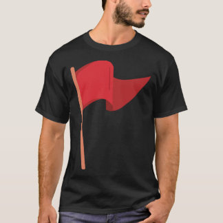 Camiseta Garota do meme da bandeira vermelha vintage
