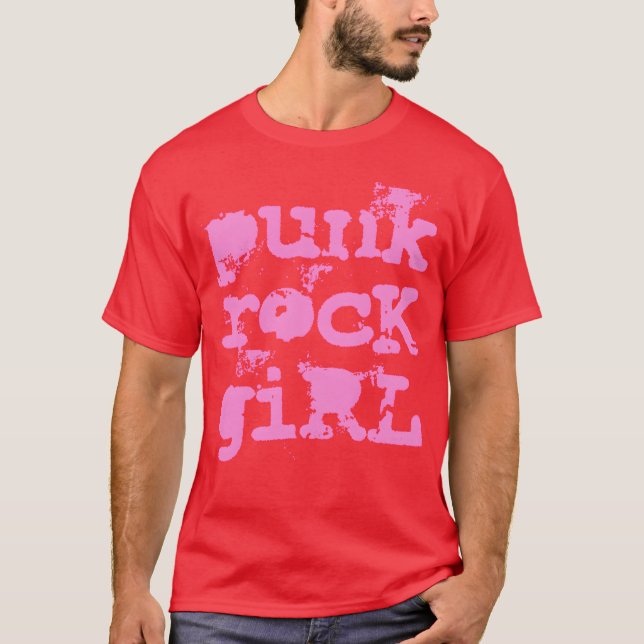 Camiseta Garota do Punk Rock engraçada (Frente)