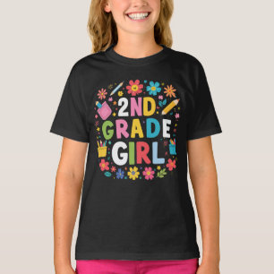 Camiseta Garota do segundo de 2º ano de volta à escola