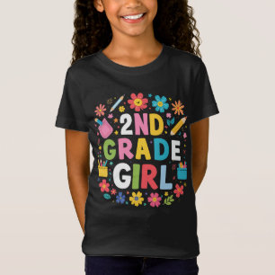 Camiseta Garota do segundo de 2º ano de volta à escola