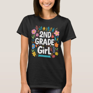 Camiseta Garota do segundo de 2º ano de volta à escola