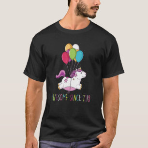 Camiseta Garota docente de 5 anos adolescente Balão Unicórn