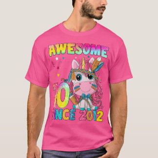Camiseta Garota doida de 10 anos adolescente unicórnio boni